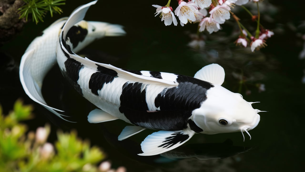 Ki Utsuri Koi: The Majestic Beauty Of Black And White Koi